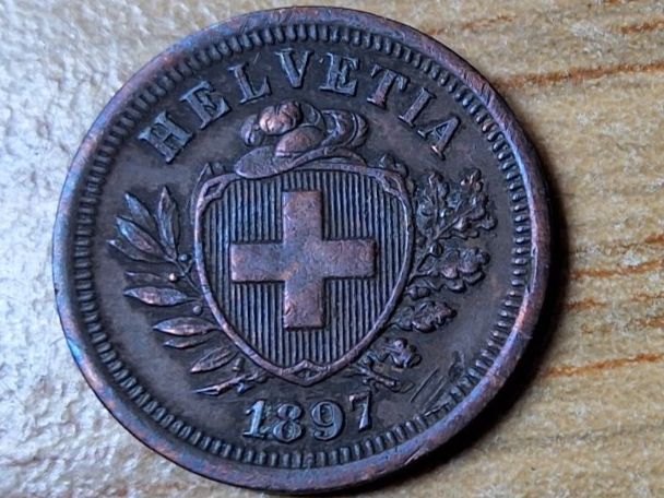 Tutti le monete: 1 Rappen 1897 - sehr schön! – Usato da Münchenstein venduto da purbach1 2