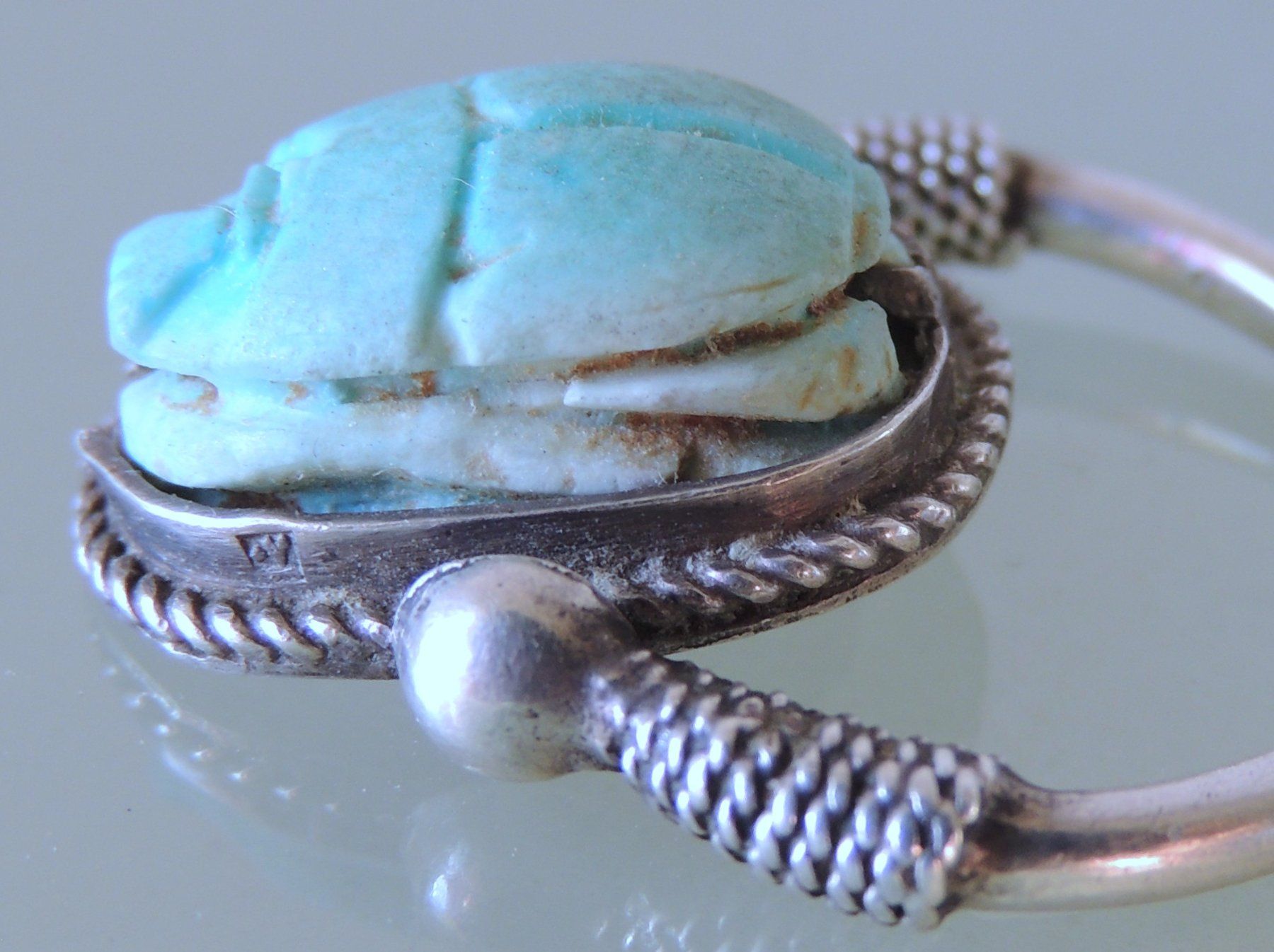 Anelli: Silber 800 Skarabäus Fingerring Ägypten – Usato da Waldenburg venduto da schaller707 3