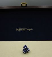 Boutons de manchette WARMAN Passem. de soie, VIOLET-BLANC
