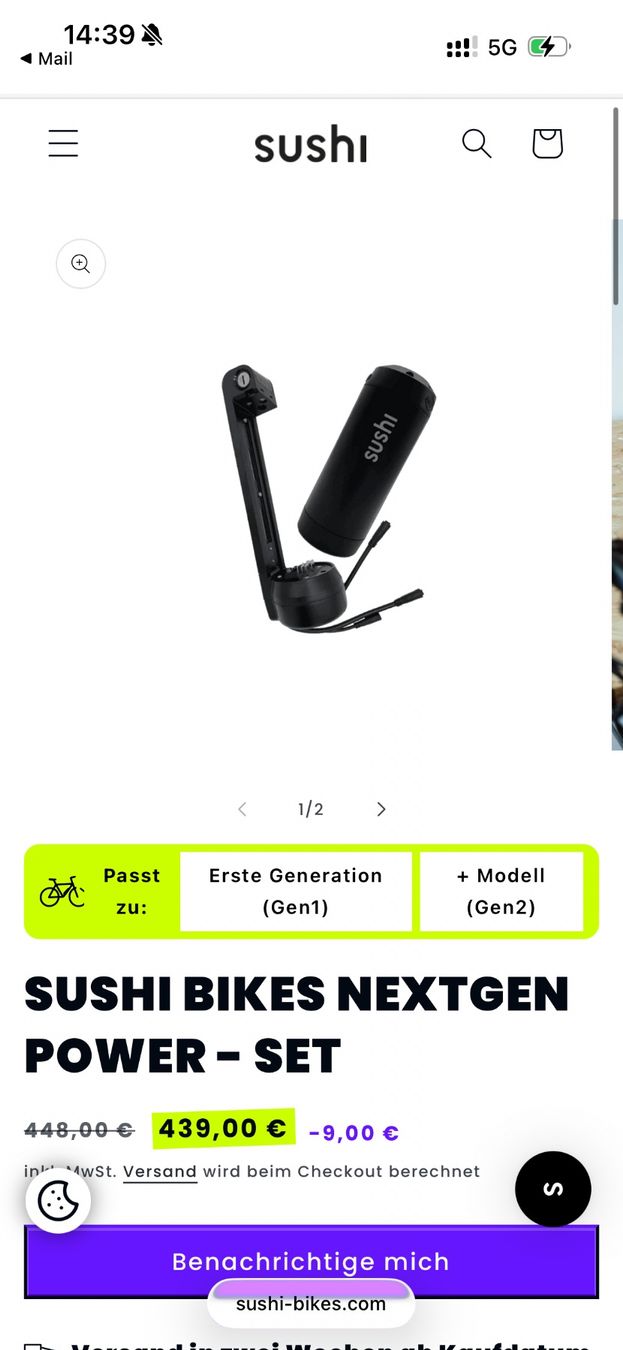Velos: E Bike Sushi – Gebraucht aus Zürich von aeb_k8xy 2