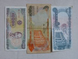 Vietnamesische Dong Banknoten, 3 Stk, Vintage Selten!