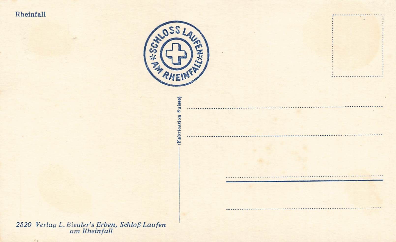 Cartoline postali: Rheinfall Schaffhausen – Usato da Biasca venduto da Blenio71 1