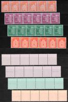 1963 Rollenmarken 391RM-394RM, 6er-Streifen mit 2 Nummern