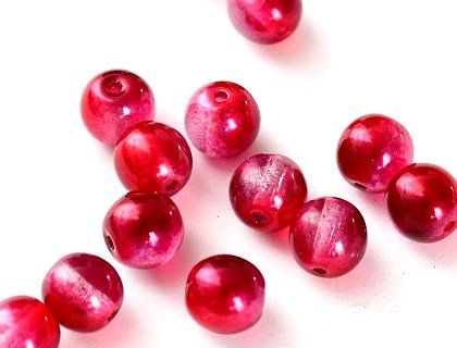 Kit bricolage: Glasperle 6 und 8mm rot – Nuovo (secondo la descrizione) da Schlatt TG venduto da glueckwunschkarte.22