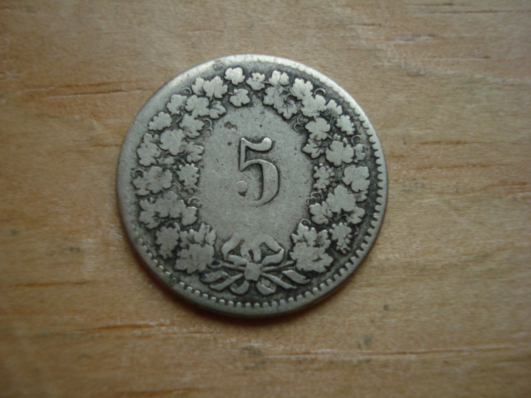 Tutti le monete: (B5) 5 rappen 1850  oMz – Usato da Erlach venduto da Net-Coins 2