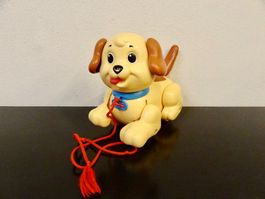 hübsches Nachziehtier HUND Vintage 80er 90er FISHER PRICE