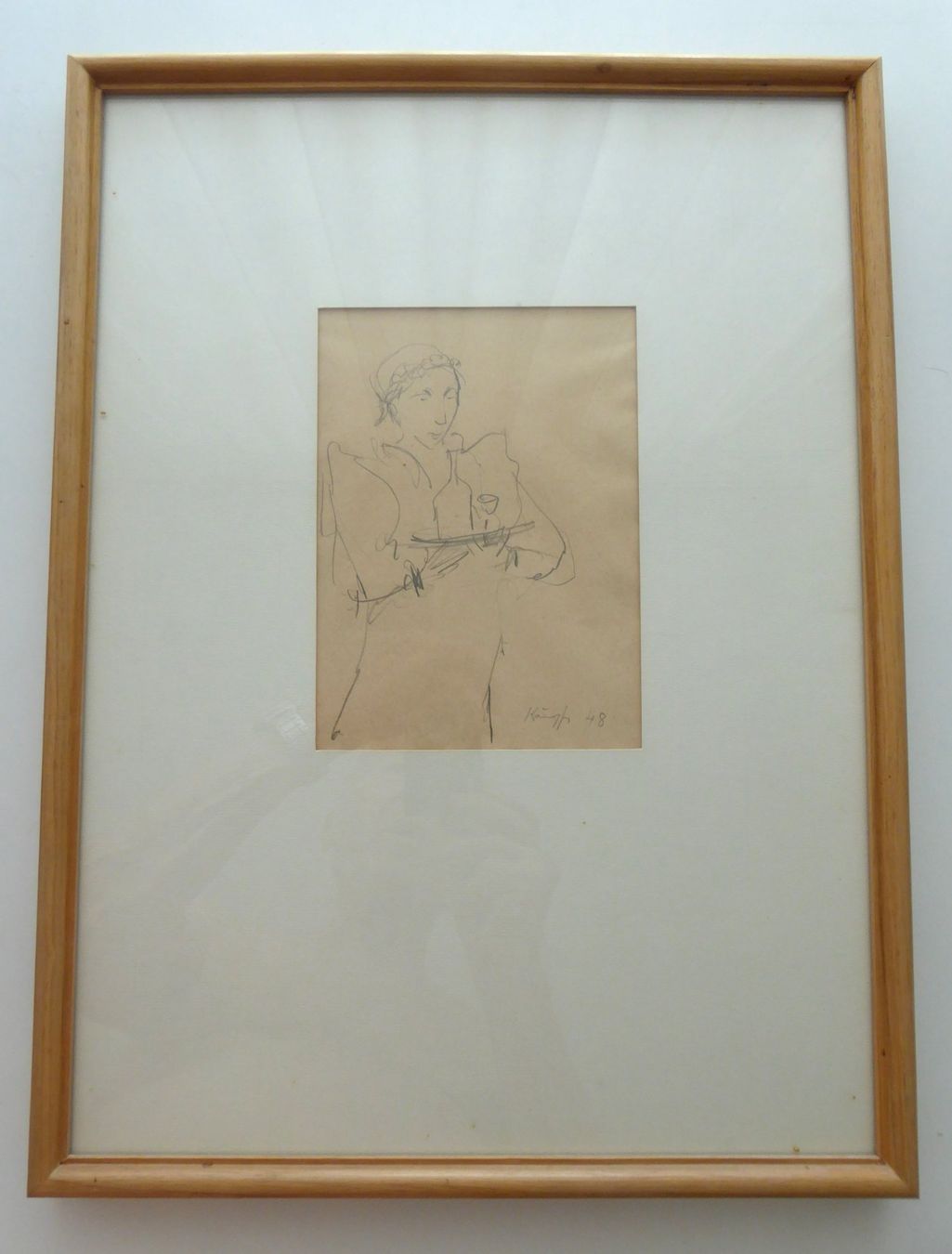 Foto & Immagini: Max Kämpf  1912-1982 in Basel Bleistiftzeichnung Original – Usato da Aesch BL venduto da Kauri1