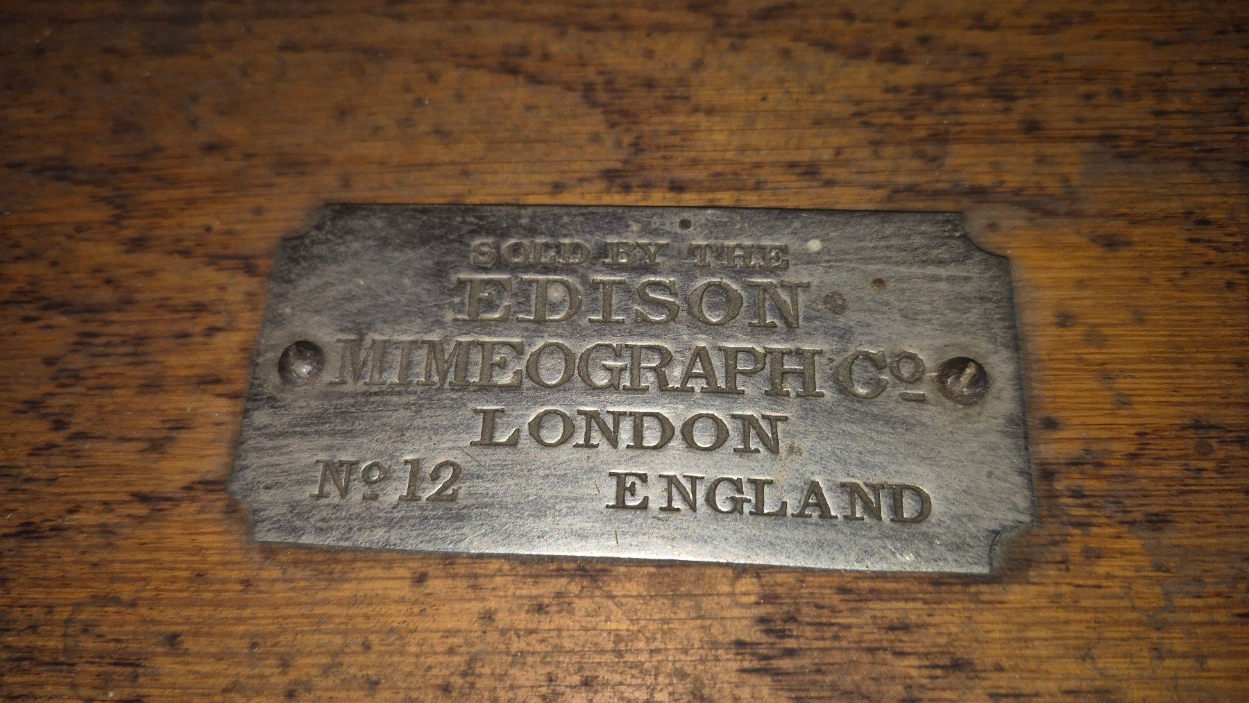 Stampanti: Altes Druckgerät EDISON Mimeograph – Usato da Trimmis venduto da Florianschlumpf