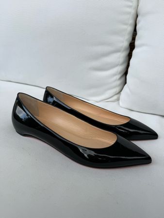 Louboutin Ballerinas Patent Leather Black Size 40 unworn