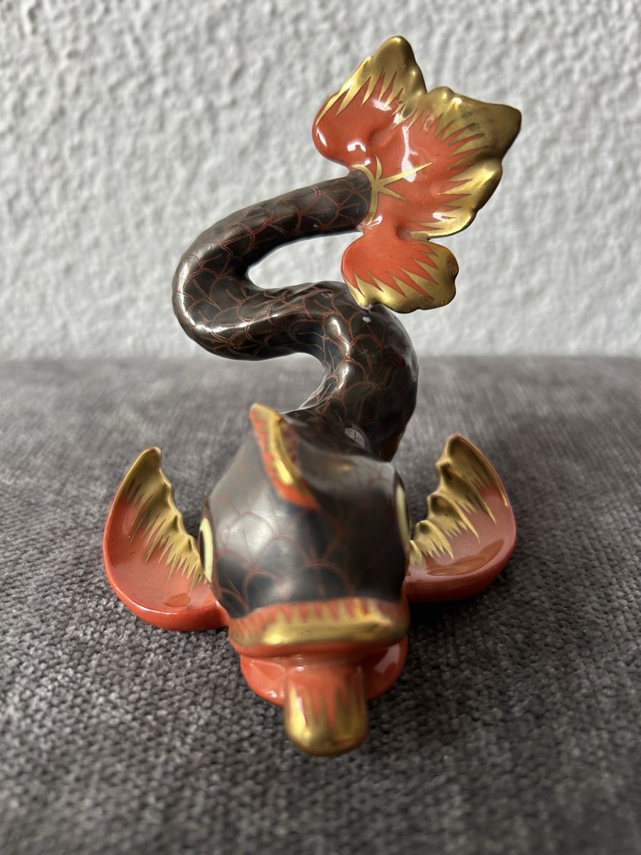 Herend Statuette: Herend Delfin Figur  - Top ! – Usato da Hofstetten SO venduto da Treasurefinds 1