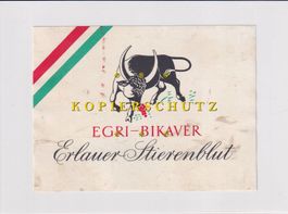 Etikette für Wein - Erlauer Stierenblut (Ungarn) /bd