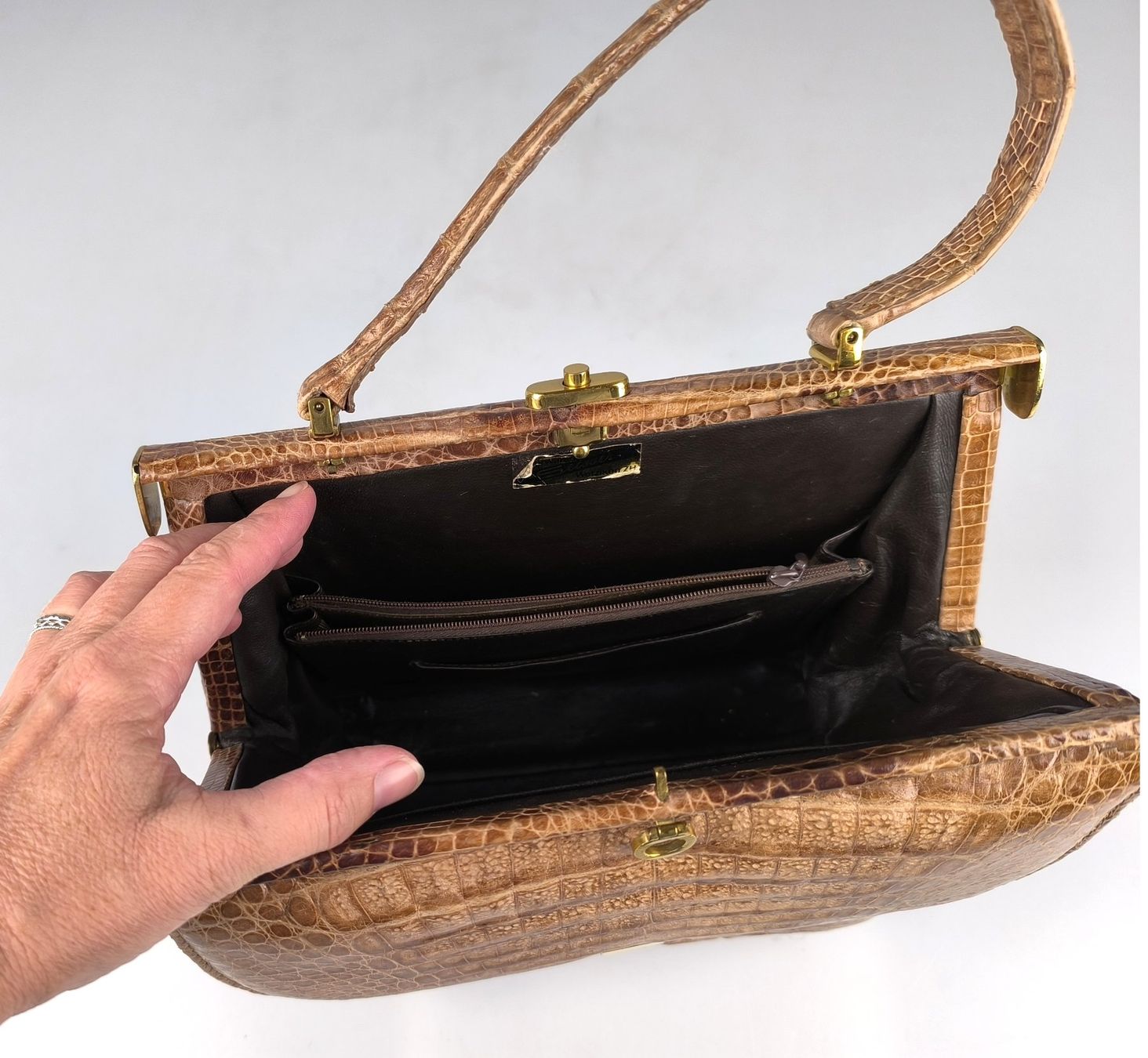 Borse da donna: Krokodilleder Handtasche – Usato da Rüti ZH venduto da Restwert_Rueti_ZH 4