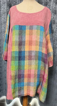 Wunderschöne Leinenbluse von Manon Design, Grösse 50