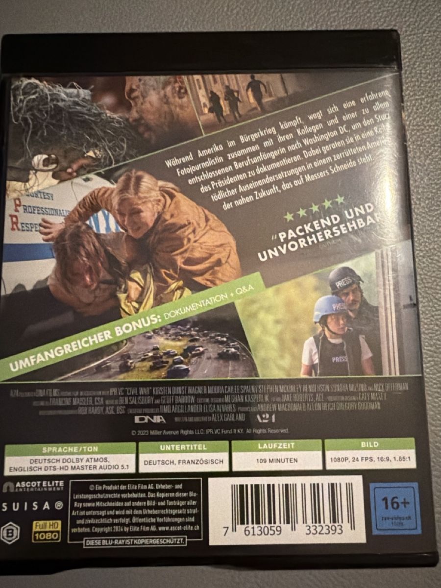 Tutti i DVDs: Civil War Blu-ray  – Usato da Balgach venduto da Dragoon3 1