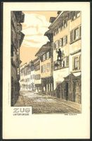 Zug, Untergasse, Federzeichnung, um 1920