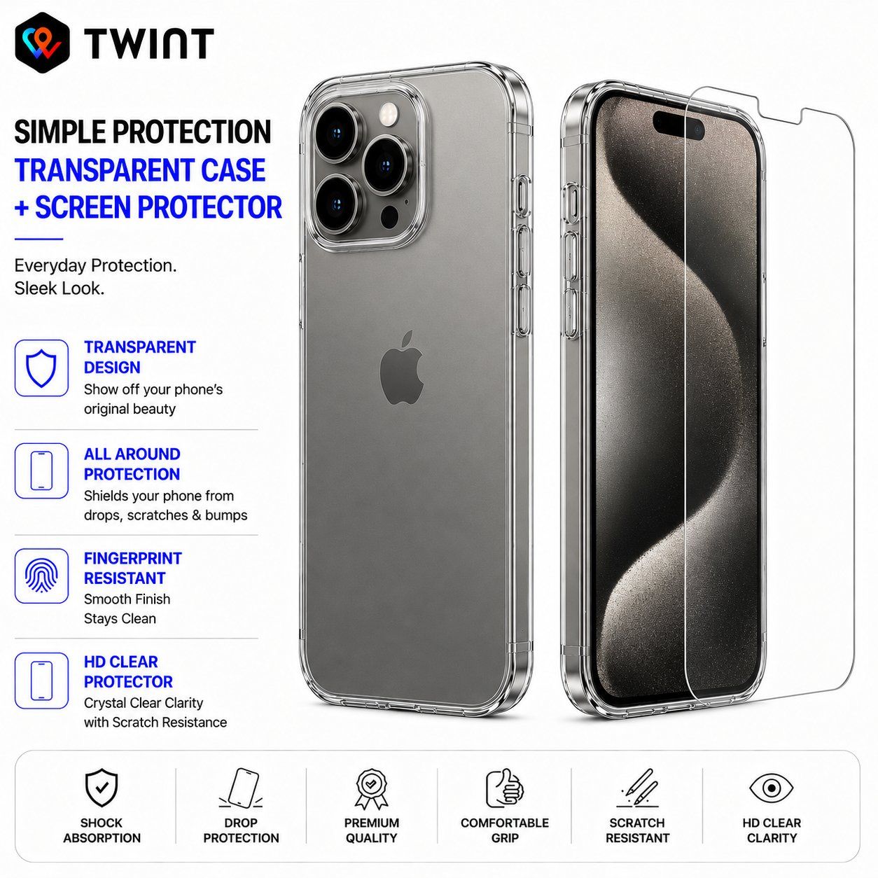 Cover & Protezioni schermo: iPhone 15/15 Pro/Pro Max/Plus Silikonhülle mit Panzerglas – Nuovo e nell'imballaggio originale da Luzern venduto da MobiStore11