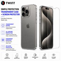 Panzerglas+Silikonhülle für iPhone 15/15 Pro/Pro Max/15 Plus
