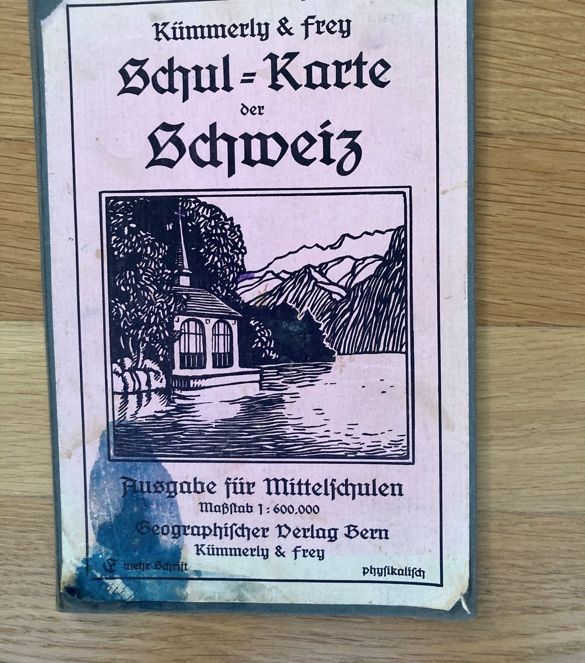 Cartine & Atlanti: alte Schulkarte Schweiz – Usato da Reinach BL venduto da santrian