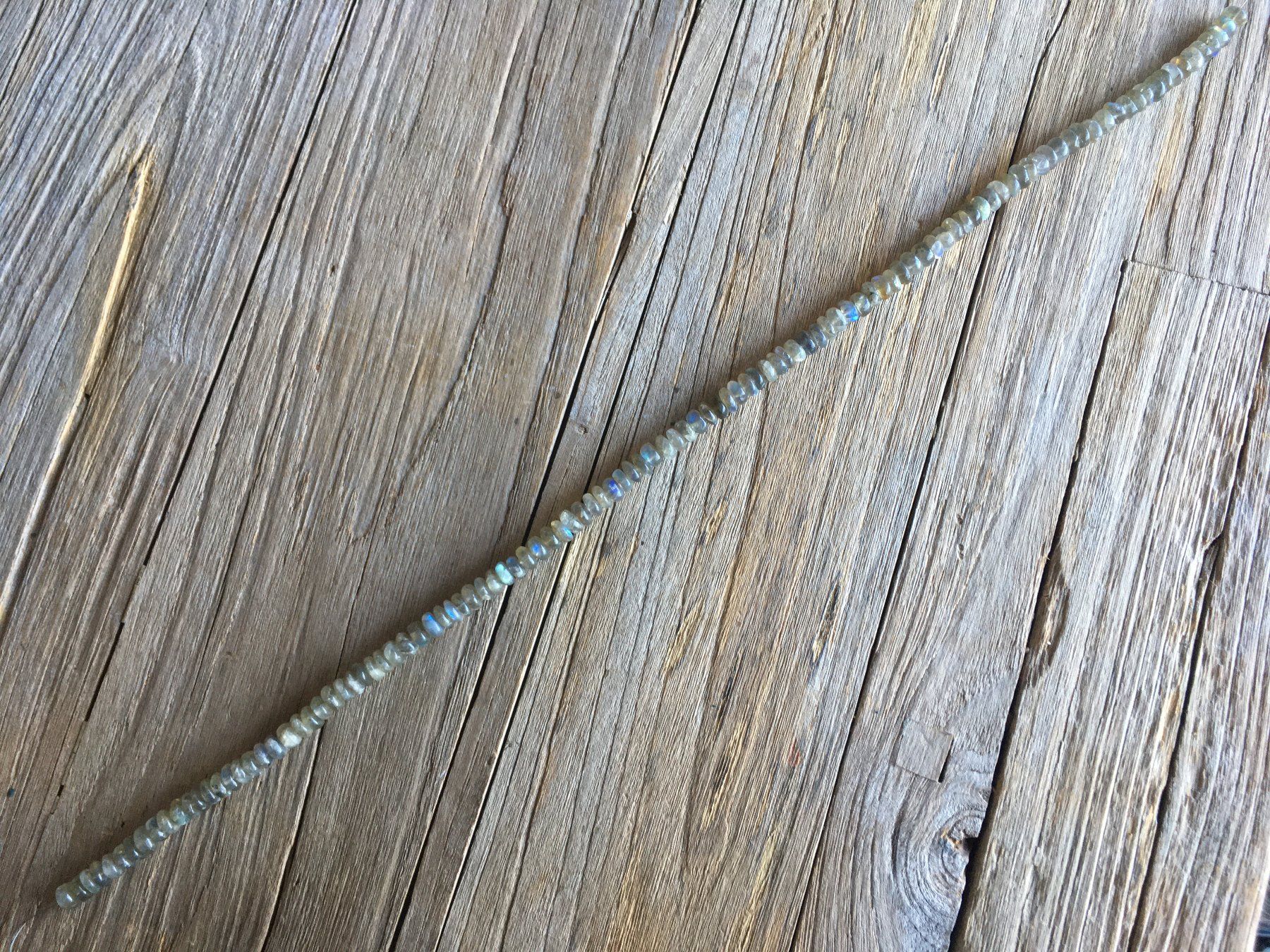 Catenine: LABRADORIT  KETTENSTRANG  RONDELLEN  LÄNGE 44cm – Nuovo e nell'imballaggio originale da Aesch ZH venduto da LiquidAktion 8