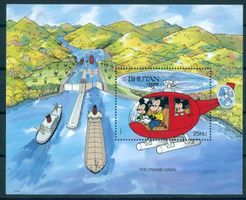 BHUTAN, MICKEY IN PANAMA, BLOCK **