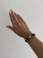 Armband Paul Hewitt Leder schwarz gold Anker Design