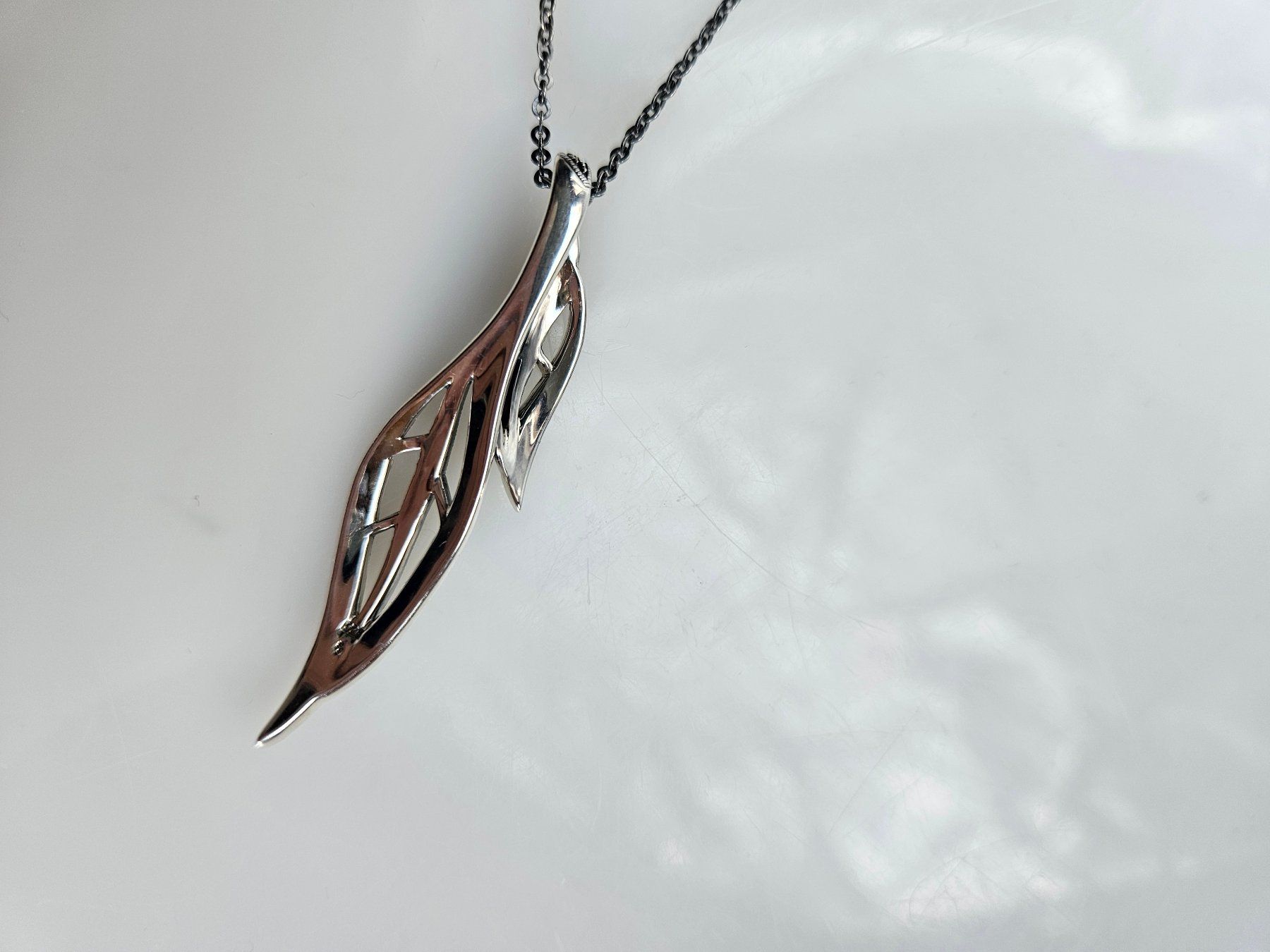 Catenine: Lange Silber Kette mit Anhänger – Nuovo (secondo la descrizione) da Winterthur venduto da ste_tcx5 3