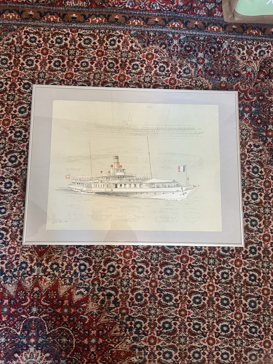 Gravures: Gravure originale du bateau La Suisse – Neuf (Voir description) à Romainmôtier par luc_55cz