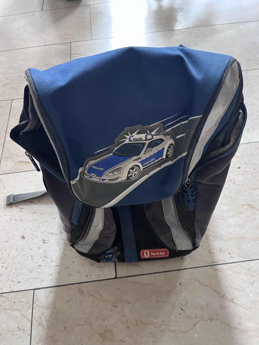 Step by Step Kindertaschen: Schulthek Polizeiauto – Gebraucht aus Zürich von klente