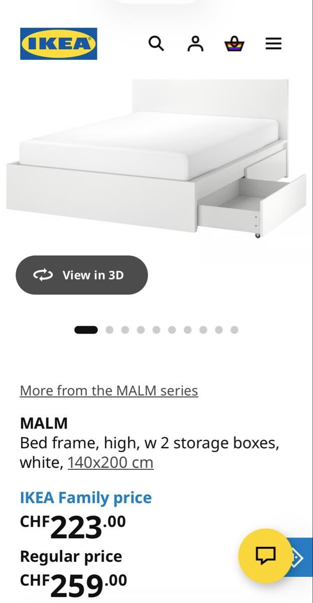 Letti: IKEA MALM Bettgestell + Matratze – Usato da Luzern venduto da suzannell25