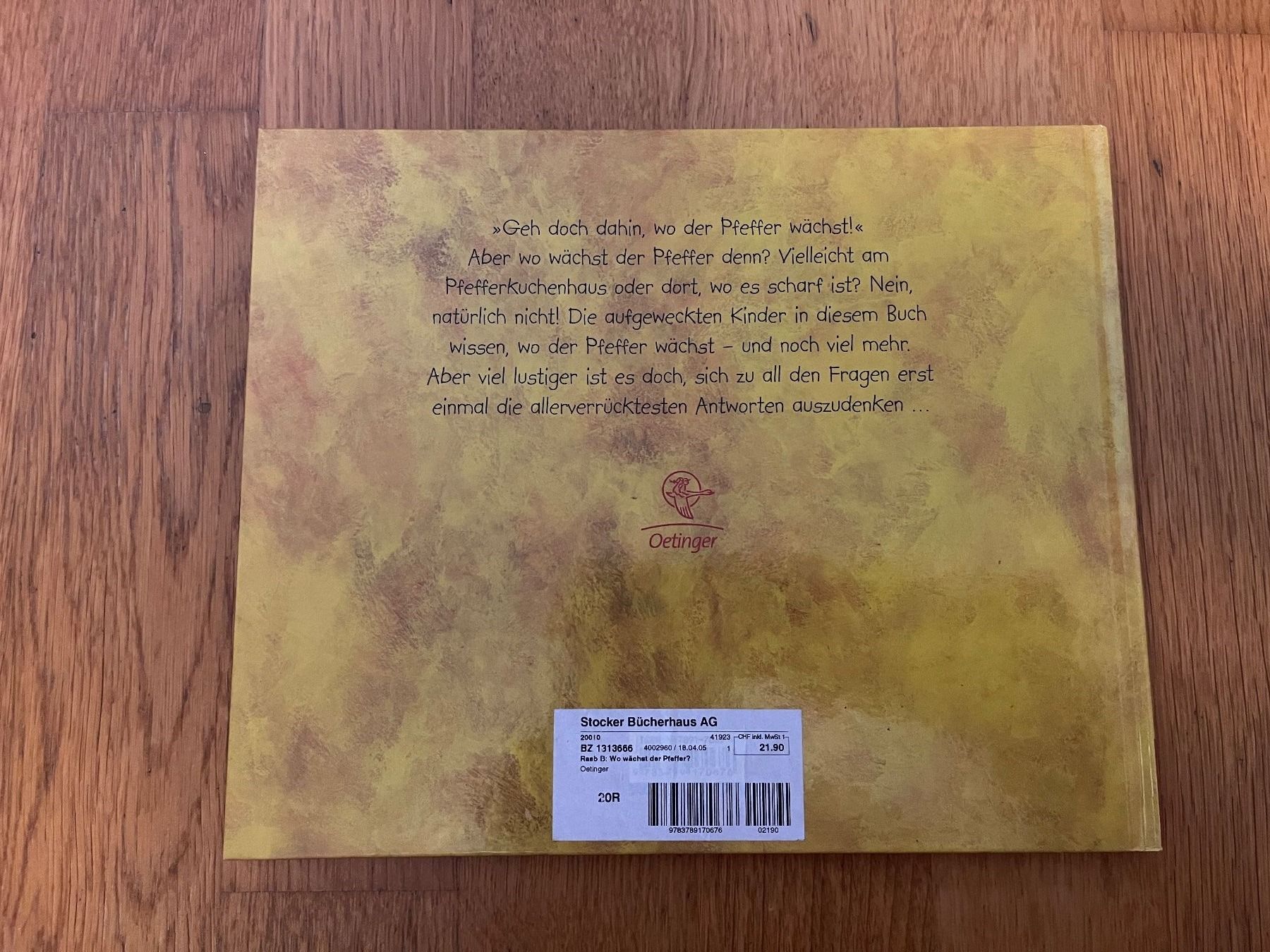 Libri: Bilderbuch  "Wo wächst der Pfeffer?", B. Raab & M. Olten – Usato da Grosswangen venduto da Vita500 1