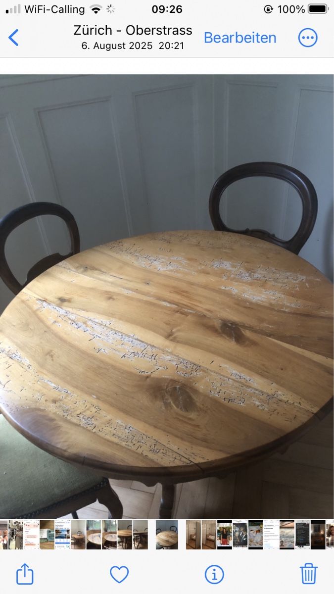 Tavoli: Holztisch rund mit vier Stühlen antik – Usato da Zürich venduto da love68 5