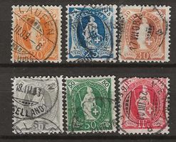 CH094a - Helvetia debout 94a-99a obl.