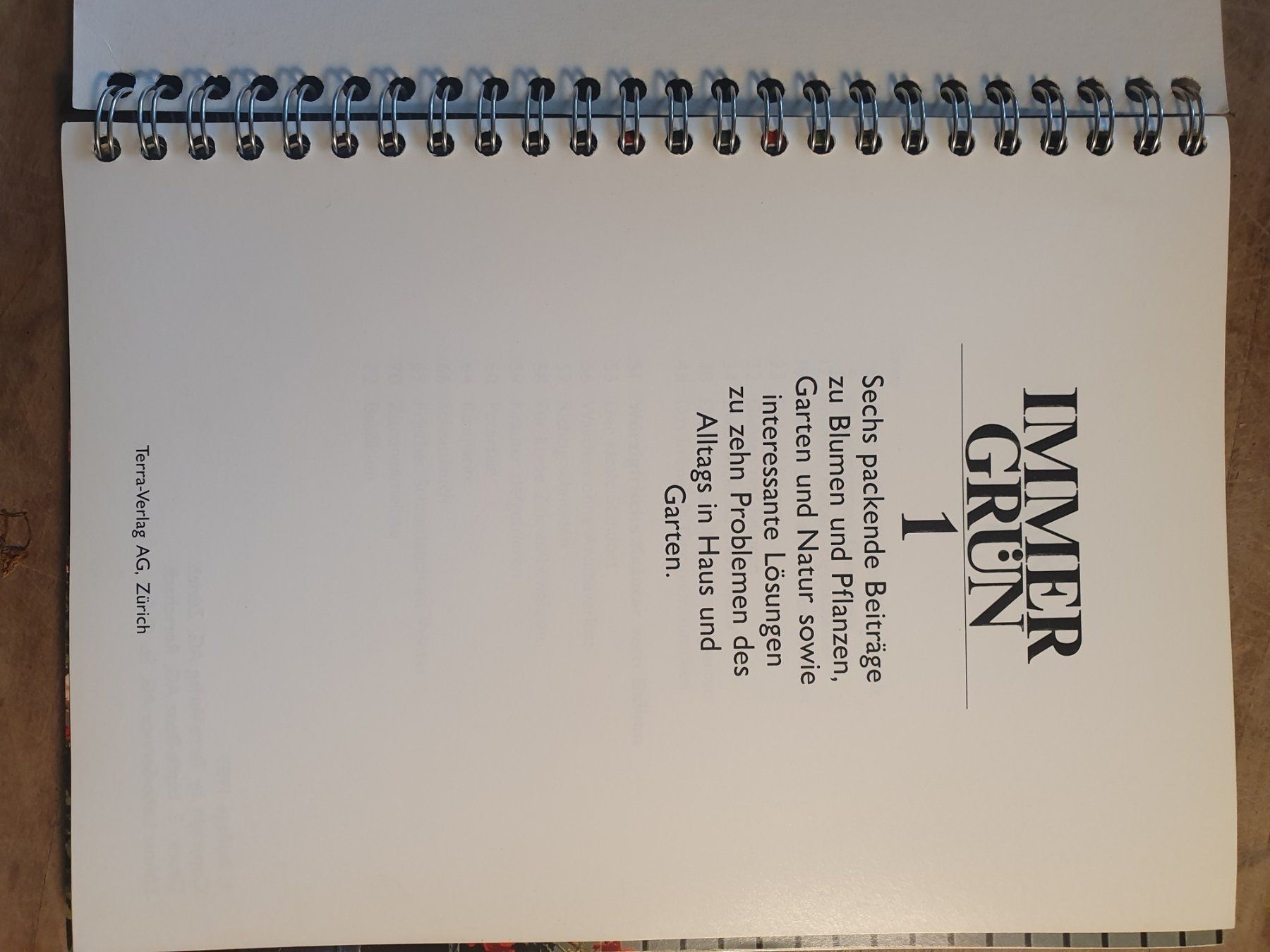 Livres: Immergrün 1 Terra Verlag – D'occasion à Zürich par loosebone 1