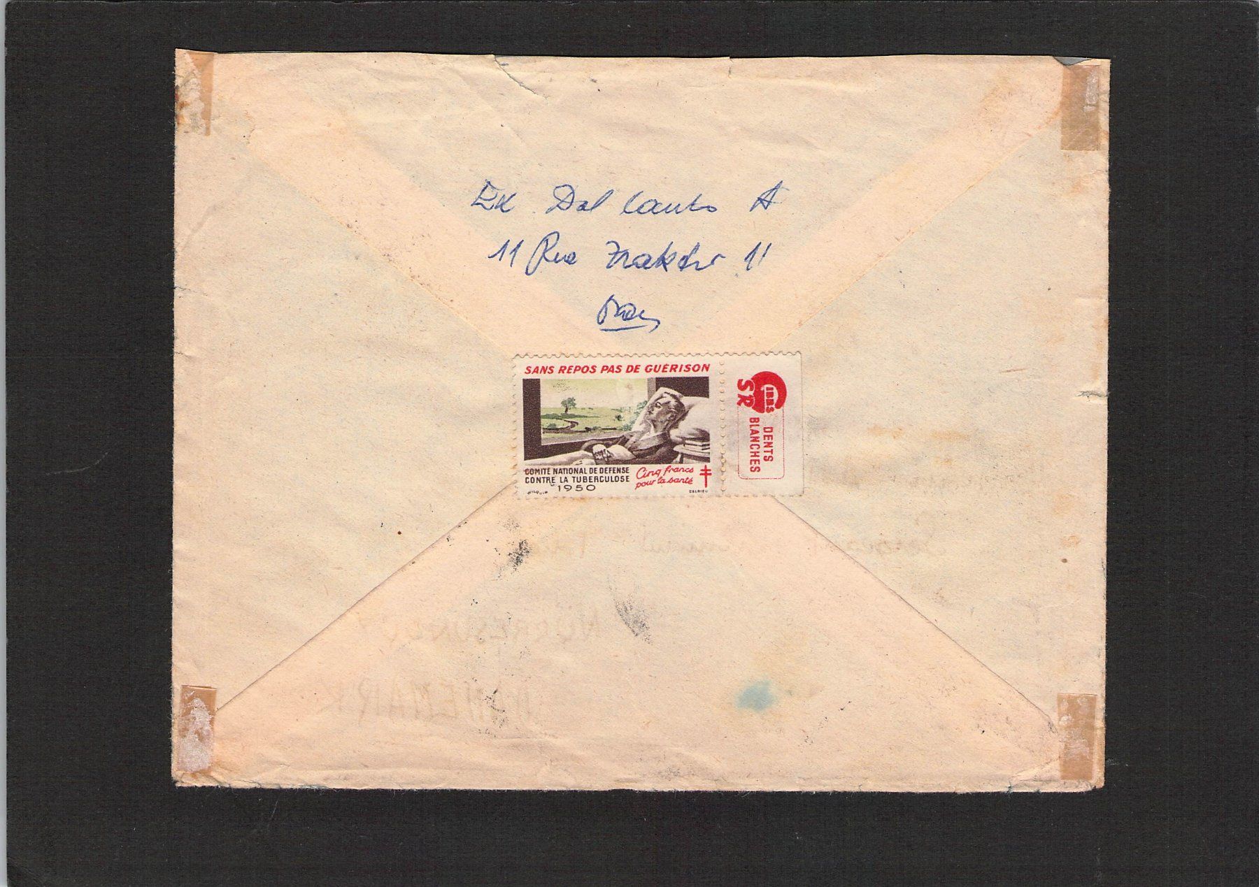 Tutti i francobolli: Flugbrief Algerien - Dänemark , gel. 30.ll.1950 – Usato da Reichenburg venduto da Pipo-67 1