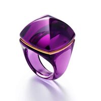 Bague BACCARAT-Paris „Médicis Pop“ Cristal violet & Or jaune