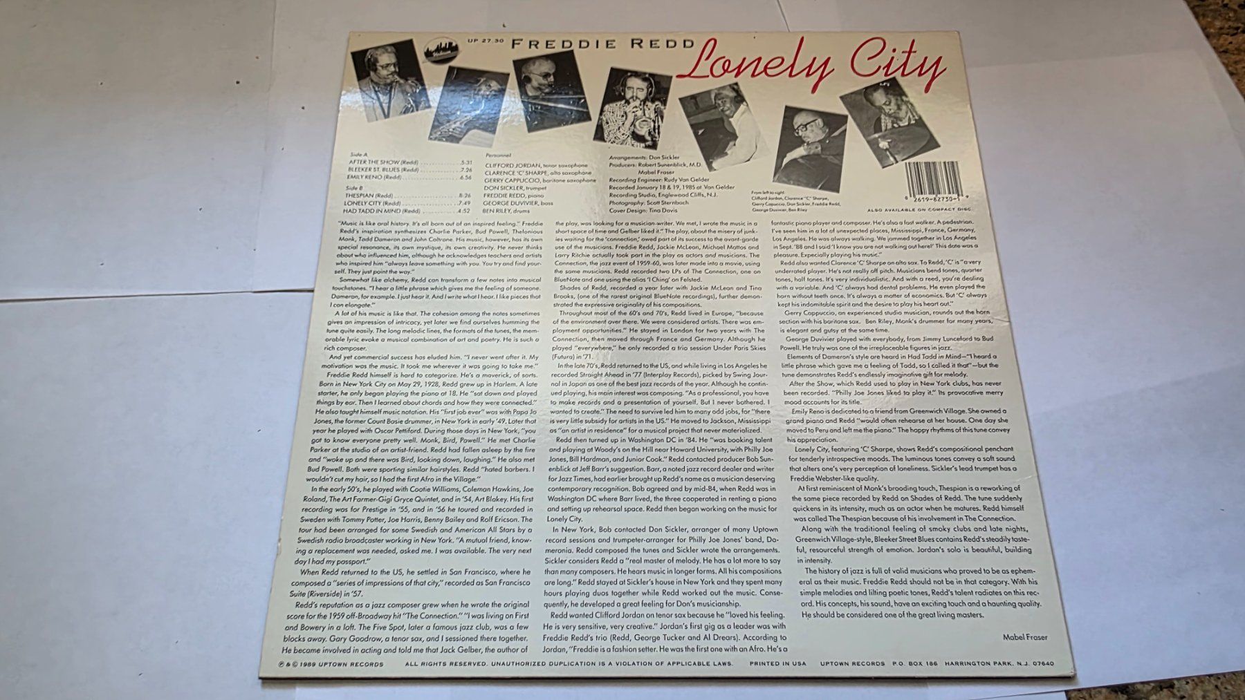 Vinyles: LP  Lonely City   Freddie Redd – D'occasion à dornach par hundeliebe01 2
