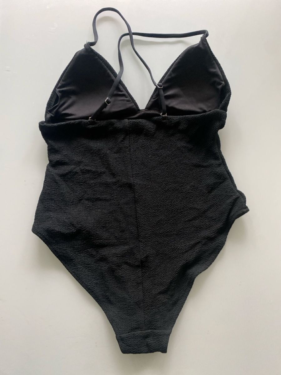 H&M Costumi da bagno & Bikini: Maillot de bain noir texturé, taille S, état impeccable! – Nuovo (secondo la descrizione) da Geneve venduto da pat_p76n 1