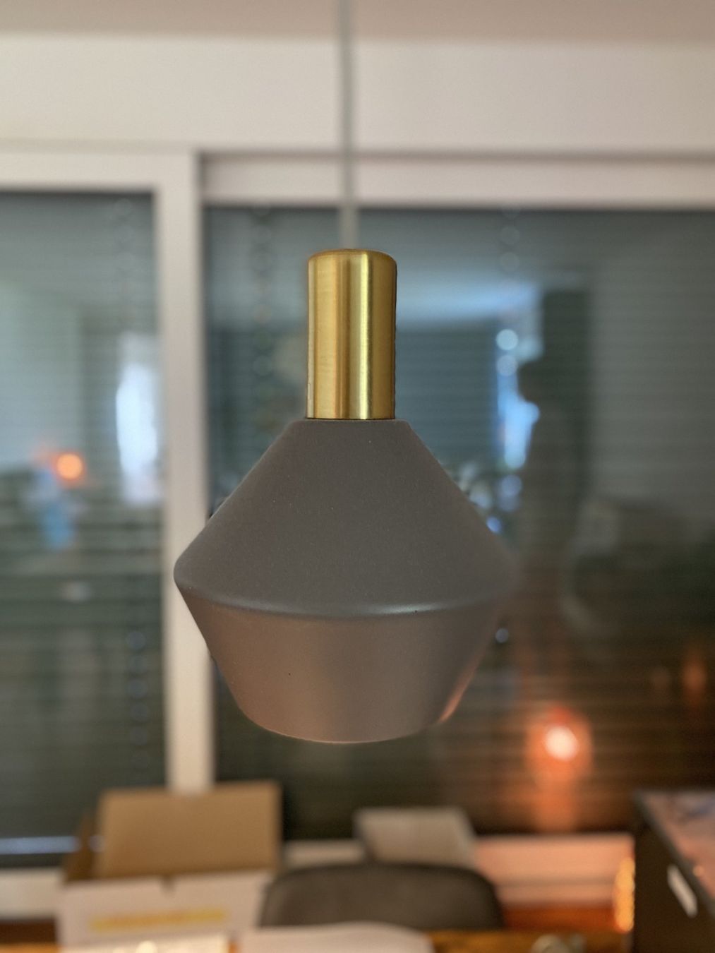 Lampadari & plafoniere: 3er Pendelleuchten-Set geometrisch | Messing & Grau | E27 – Usato da Zürich venduto da kar_2st9 3
