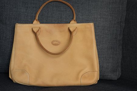 Longchamp Ledertasche Hellbraun