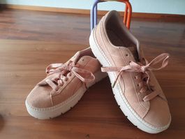 Puma Platform Sneakers Pink Suede Size 41 