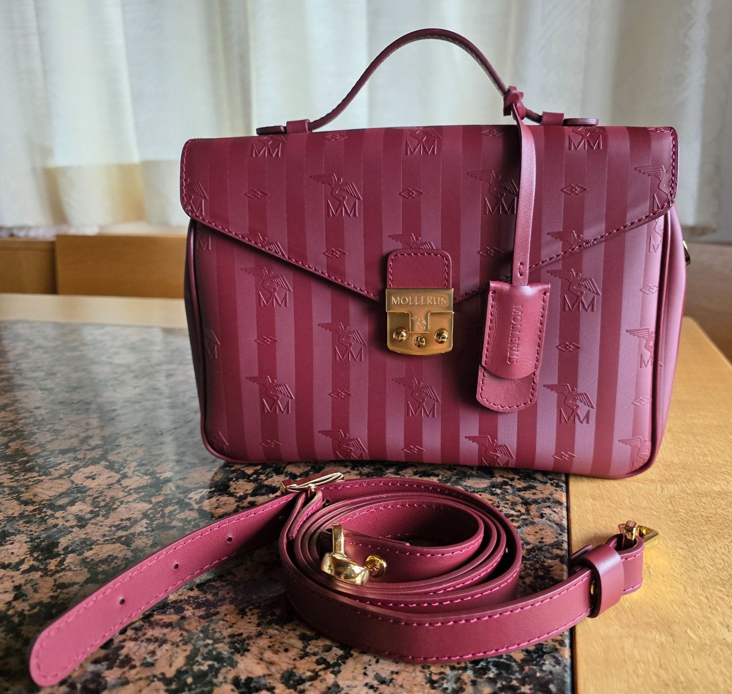 Maison Mollerus Borse da donna: Maison Mollerus Marly antik rot und gold – Nuovo e nell'imballaggio originale da Bennau venduto da Fortunata 2
