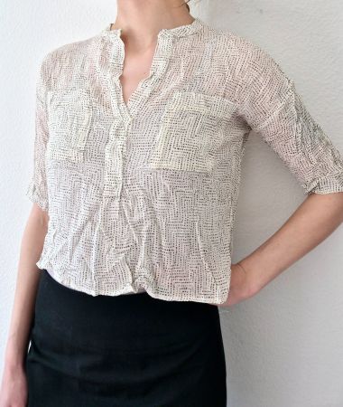 BLUSE SHIRT TUNIKA XS S NILE , TOP ZU ROCK VON HALLHUBER