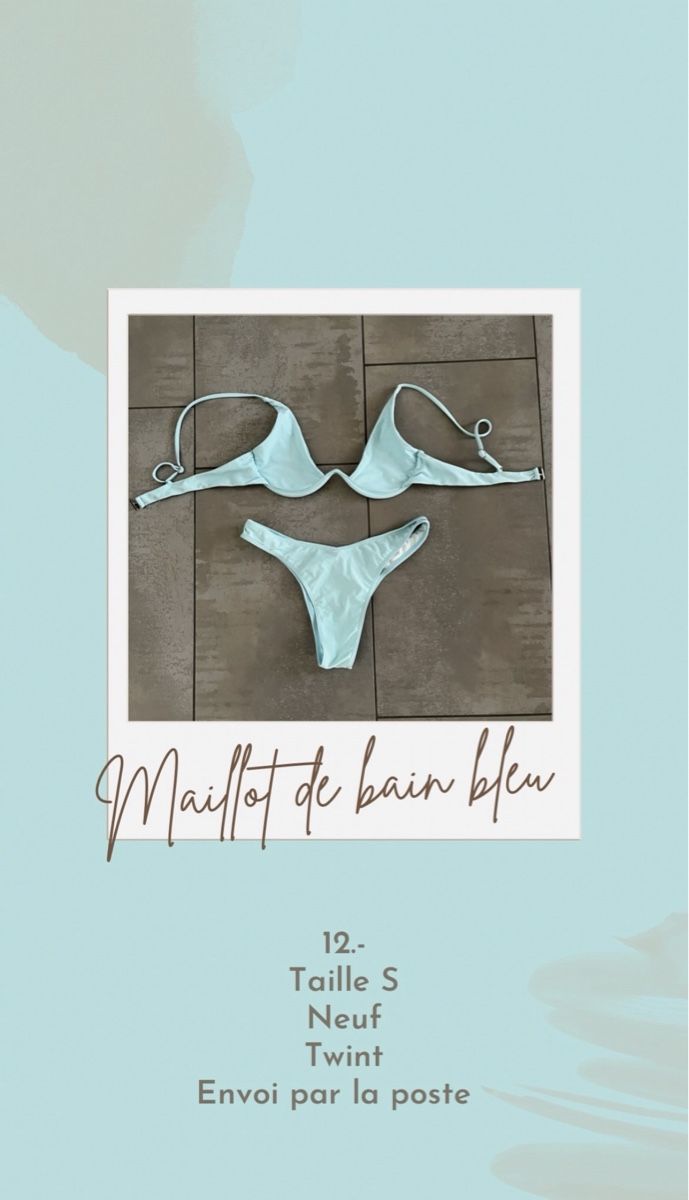 Costumi da bagno & Bikini: Maillot de bain bleu – Nuovo (secondo la descrizione) da Massonnens venduto da Rebelle88