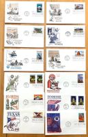 1989- 1996 - 12 FDC - Staaten der USA