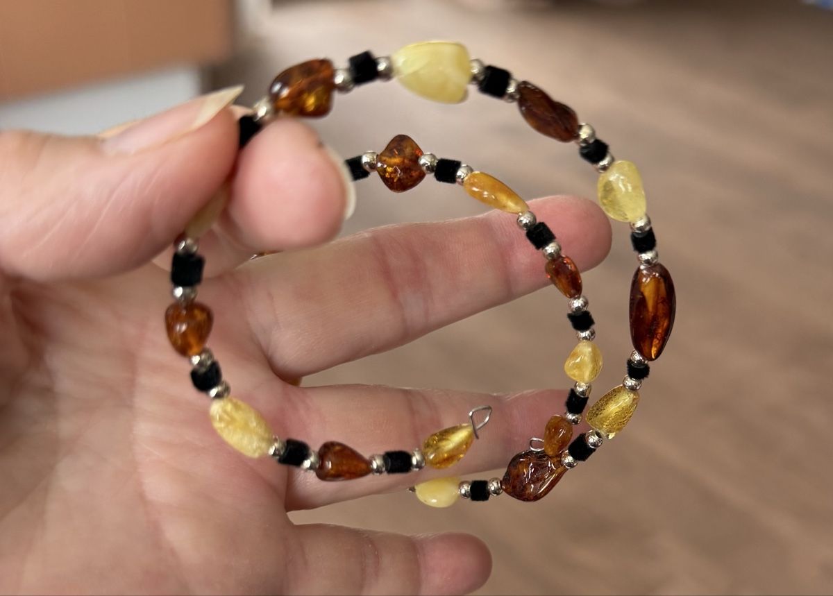 Bracciali & Braccialetti: Bernsteinkette, Handarbeit, Unikat - Accessoire! – Nuovo e nell'imballaggio originale da Ebikon venduto da elischka 3