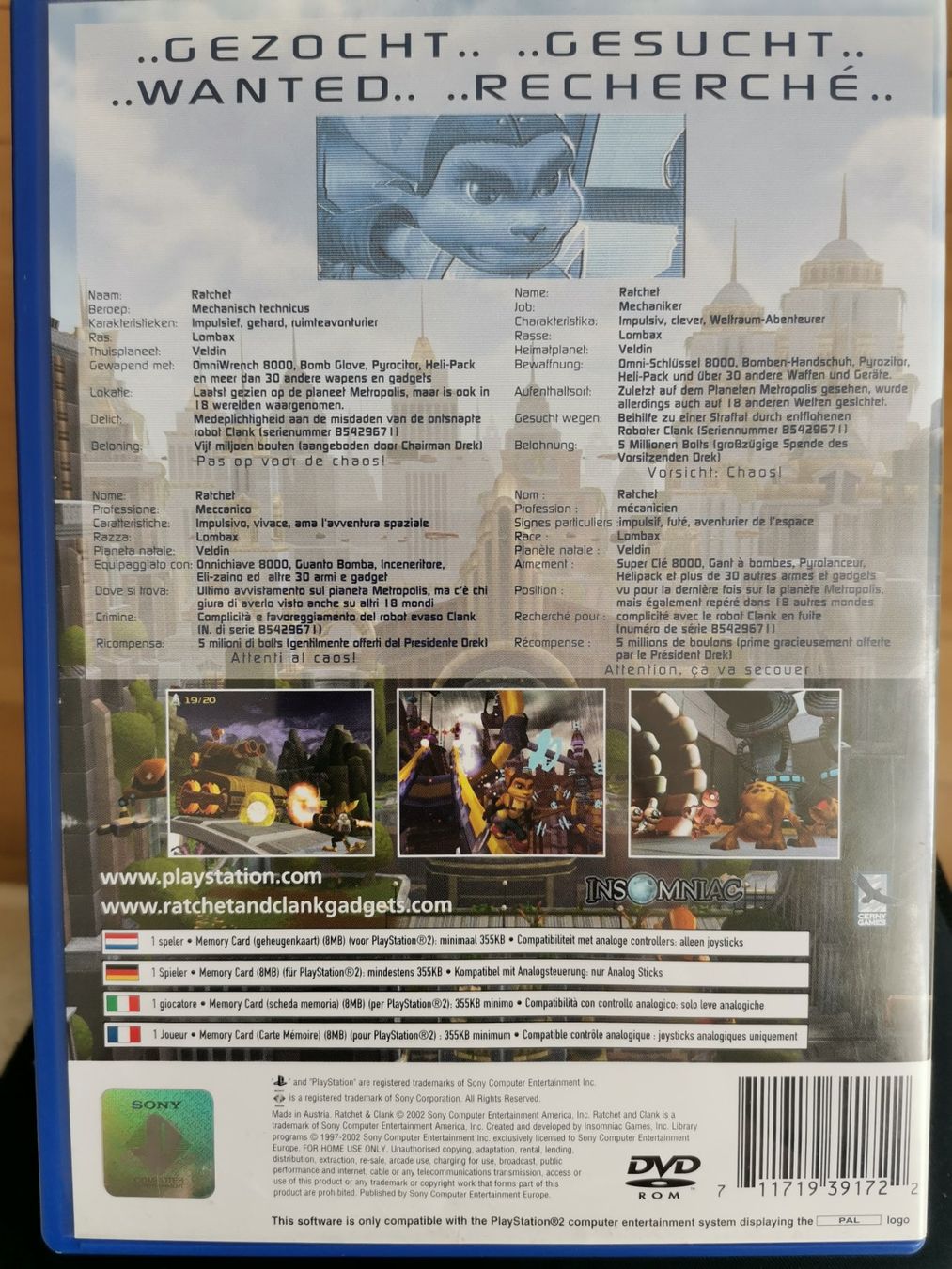 Sony Giochi: Gioco Ratchet & Clank per PlayStation 2 completo – Usato da La Chaux-de-Fonds venduto da Catchmi 4