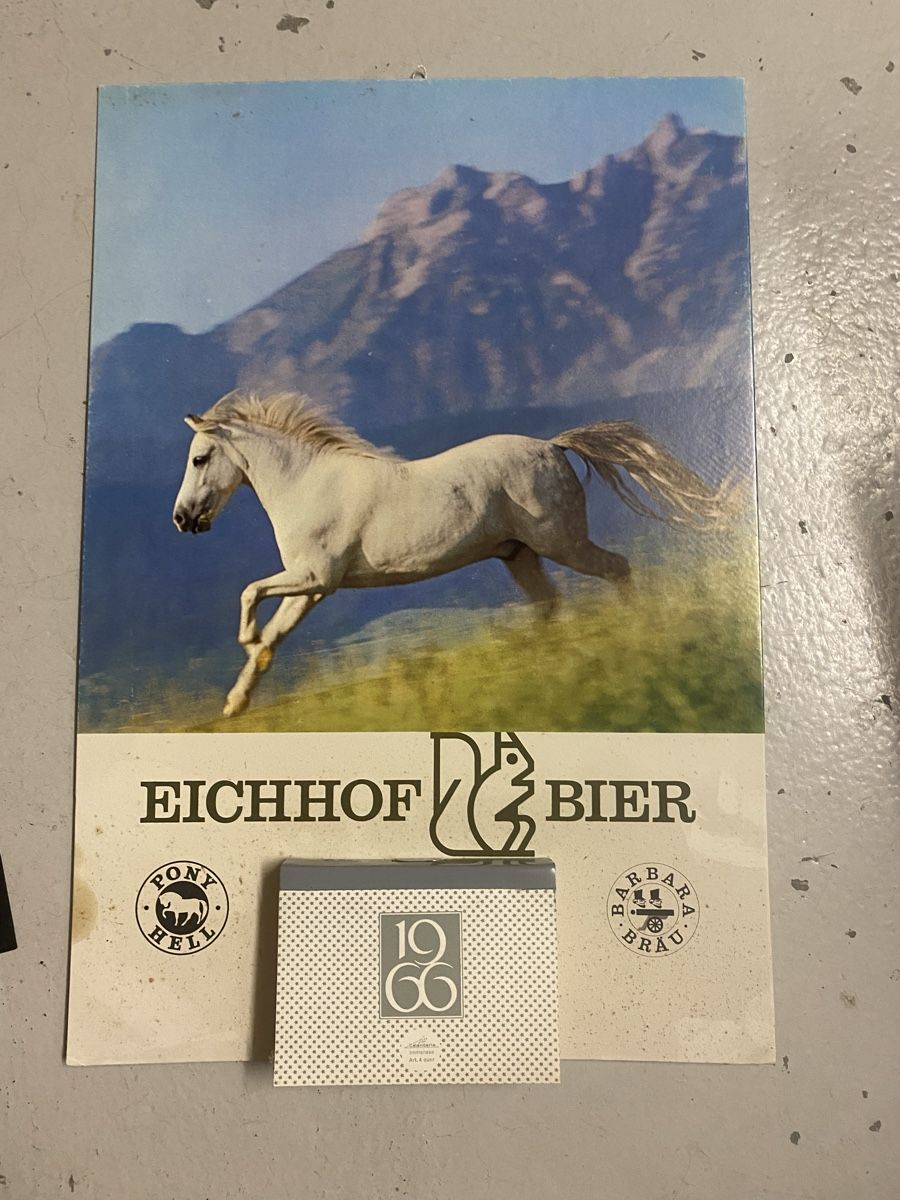 Kalender: Brauerei Eichhof Kalender 1966 – Gebraucht aus Mosnang von Goldwasser