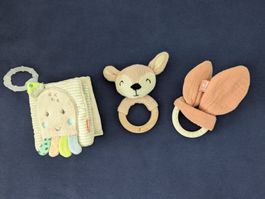 Baby Spielzeug Set: Buch, Fuchs Beissring & Hasenohren!