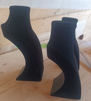Schmuck-Büsten, Halskettenhalter, Samt Schwarz 3 Stück