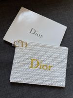 Dior Beauty White Summer Raffia Pouch